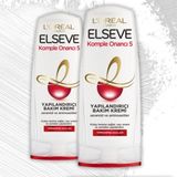Elseve Komple Onarıcı 5 2x360 ml Saç Kremi + Siyah Şampuan Fırça