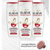 Elseve Komple Onarıcı 5 Yapılandırıcı 3x360 ml Şampuan + Pembe Masaj Şampuan Fırçası