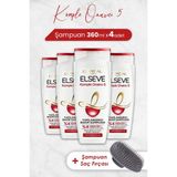 Elseve Komple Onarıcı 5 Yapılandırıcı 4x360 ml Şampuan + Şampuan Fırçası