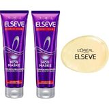 Elseve Mor Maske 2x150 ml + Tarak