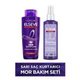 Elseve Sarı Saç Kurtarıcı Mor Bakım Seti - Turunculaşma Karşıtı Mor Şampuan & Mor Sıvı Bakım Kremi