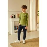 Elsima A2904 Erkek Çocuk Haki Pijama Takımı - 3 Yaş