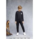 Elsima A3160 Erkek Çocuk Uzun Kollu Pijama Takımı - Siyah - 2 Yaş