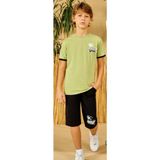 Elsima Haki Erkek Çocuk Pijama Takımı - Elsima - Haki - 12 Yaş - B3057-HAKİ-12 Yaş - Beyaz