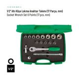 Elta 1/2" Altı Köşe Lokma Anahtar Takımı (17 Parça, Mm) - Profesyonel Set - ölçü