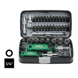Elta 14000005078 1/4 Cırcır Lokma Anahtar ve 38 Parça Bits Set