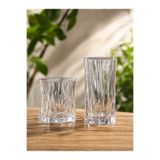 Elta Collection 12 Parça Kristal Görünümlü Su Takımı – 6 Uzun 6 Kısa Bardak Seti – Şık Desenli Su ve Meşrubat Bardağı