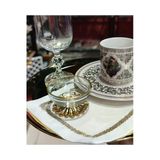 Elta Collection 6 Adet Kahve Yanı Gold Metal Ayaklı Lokumluk Şekerlik