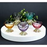 Elta Collection 6 Lı Kahve Yanı Renkli Mini Lokumluk Şekerlik Sosluk Reçellik Çerezlik Kase - Tek Ebat