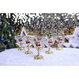 Elta Collection 6 Lı Kiraz Detaylı Gold Metal Ayaklı Cup Magnolia Dondurmalık Tatlı Sunumluk Kase Yılbaşı Özel - Tek Ebat