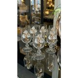 Elta Collection 6’lı Inci/çiçek Detaylı Gold Metal Süslemeli Ayaklı Cam Kahve Yani Kadeh Seti – Şık Sunum Bardakları - 15 Adet