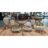 Elta Collection 7 Parça Porselen Salon Takımı Konsol Aksesuar Seti