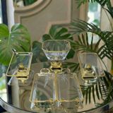 Elta Collection Gold Detaylı Cam 5 Parça Kahve Sunum Seti – Lokumluk, Çikolatalık, Sunumluk Söz Nişan