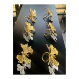 Elta Collection Gold Gümüş Kelebek Detaylı Peçetelik