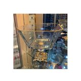 Elta Collection Metal Ayaklı Gold Detaylı Cam Büyük Boy Salata - Servis - Sunum Kasesi