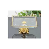 Elta Collection Metal Ayaklı Gold Detaylı Paşabahçe Madlen Sunum Servis Tabağı