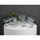 Elta Collection Paşabahçe Gümüş Detaylı Metal Ayaklı Sunum ve Servis Seti Pasta,magnolia,çay Seti,kurabiyelik