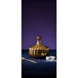 Elta Collection Titanyum Gold Kaplama Cam Şekerlik – Lokumluk, Reçellik, Sunumluk 13 cm - Tek Ebat