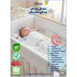 Eltanin %100 Pamuk Penye Raporlu Çok Amaçlı Çift Taraflı Bebek Battaniyesi - 90X90CM, Doğal Soft Özel Doku - Renkli - 0 - 5 Yaş