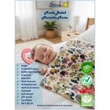 Eltanin %100 Pamuklu Premium Pazen Çift Taraflı Çok Amaçlı Bebek Battaniyesi - 90X80CM, Özel Soft Kumaş - Bej - Kahverengi - Yeşil - 0 - 5 Yaş