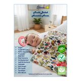 Eltanin %100 Pamuklu Premium Pazen Çift Taraflı Çok Amaçlı Bebek Battaniyesi - 90x80cm, Özel Soft Kumaş