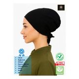 Eltanin Likralı Bağlamalı Dikişsiz Siyah Penye Bone (Koton & Lycra Kumaş, Kayma Yapmaz, Tesettür Giyim, Hafif, Rahat, Şık)