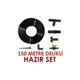 ELTAR 150 Metre Kendinden Delikli Damla Sulama Sistemi Ek Parçaları Damlama Borusu Hortumu Bahçe Ağaç Seti