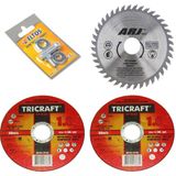 Eltos Ahşap & Metal Kesme Diskleri Ispiral Kesicileri & Matkapta Aparatı 4 Adet Ürün - 115mm