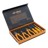 Eltos Premium Set, 6 Parça, Profesyonel El Aletleri, Yüksek Kaliteli, Pense, Yan Keski, Kargaburnu, Düz Tornavida, Yıldız Tornavida, Kontrol Kalemi, Ergonomik Saplı, Kutulu Set, Özel Seri