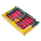 Eltos Saatçi Tornavida Seti, 10 Parça, Krom Vanadyum Çelik, Mıknatıslı Uçlu, Torx, PH, Düz Uçlu Tornavidalar, Döner Başlıklı, Ergonomik Sap, 15 cm Uzunluk, Elektronik Cihaz ve Saat Tamiri İçin, EST010