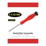 Eltos Std002 Saatçi Tornavida Düz 2X60 Mm - 1 Adet