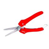 Eltos Üzüm Makası, Kırmızı Renkli, Ergonomik Saplı, Keskin Metal Başlıklı, Bağcılık ve Çiçekçilik İçin, Hafif, Profesyonel Hasat Makası, Narin Bitkiler İçin, Hassas, Bahçe Kesme El Aleti (19 cm)