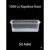 Eltron Dondurma, Şarküteri ve Manav Kasesi Plastik Şeffaf Kap, 1000 gr Cc, 50 Adet