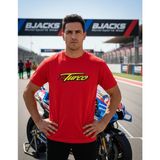 Elturco Toprak Razgatlıoğlu Özel Tasarım Siyah Premium Tişört - Kırmızı