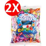 Elvan Toffix Mix Şeker 600 gr Karışık Aroma 2'li Paket Meyve Aromalı Şekerleme