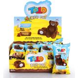 Elvan Toto Bear Kek Ballı Süt Kremalı Çikolatalı Kek 40 Gr. 24 Adet (1 Kutu) - 960 gr