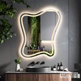 Elvenor Led'li Lazer Kumlamalı Lavabo & Banyo Aynası (Dokunmatik Sensörlü) günışığı ledli 90 x 72