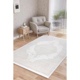 Elvey Home 7101 Krem Modern Desen Doğal Taban Koridor Mutfak Çocuk Oturma Odası Salon Halı Yolluk 200 x 290