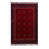 Elvey Home Afgan Vintage Kaymaz Taban Gerçek Kadife Bambu Sık Dokuma Otantik Dekoratif Zamansız Tasarım Halı RED/BORDO 100 x 300