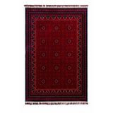 Elvey Home Afgan Vintage Kaymaz Taban Gerçek Kadife Bambu Sık Dokuma Otantik Dekoratif Zamansız Tasarım Halı RED/BORDO 200 x 300