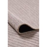 ELVEY HOME Bej-Kahve Şönil Kilim Pamuk Yıkanabilir Robot Süpürge Kaymaz Taban Oturma Salon Mutfak Halı Yolluk 100 x 400