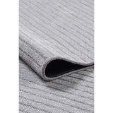 ELVEY HOME Gri Şönil Kilim Pamuk Yıkanabilir Robot Süpürge Kaymaz Taban Oturma Odası Salon Mutfak Halı Yolluk 120 x 350
