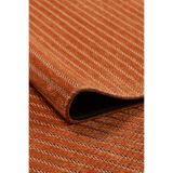 ELVEY HOME Kiremit-Turuncu Şönil Kilim Pamuk Yıkanabilir Kaymaz Taban Oturma Odası Salon Mutfak Halı Yolluk 100 x 300