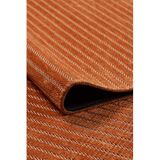 ELVEY HOME Kiremit-Turuncu Şönil Kilim Pamuk Yıkanabilir Kaymaz Taban Oturma Odası Salon Mutfak Halı Yolluk 80 x 400