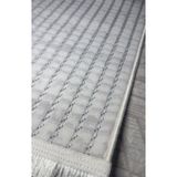 Elvey Home Krem Gri Bohem İskandinav Sisal Pamuk Taban Özel Kesim Kaymaz Salon Mutfak Oturma Odası Yolluk Halı KREM/GRİ 200 x 290