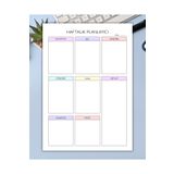 Elvina Paper Haftalık Planlayıcı, A5 Boyut , 30 Yaprak, Weekly Planner, Memopad, Bloknot