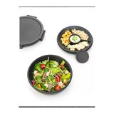 Elvinhomeconcept Brabantia Make Take Dark Grey Plastik Bölmeli Yemek Taşıma Tabağı 1.3L