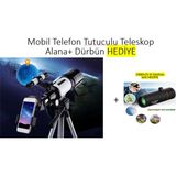 Elvinsa 150X Mobil Telefon Tutuculu Uzay Gezegen ve Kara Teleskopu Alana+ 2000X El Dürbünü Hediye