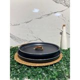 Elvira Granit 26-28 cm Fırın-Künefe-Pizza Tepsi-Siyah - 26 cm