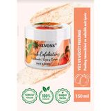 Elvons Scrub, Kayısı Parçacıklı Yüz, Vücut Peeling, Ölü Hücre Temizleme, Malik Asit, Glikolik Asit, 150 M